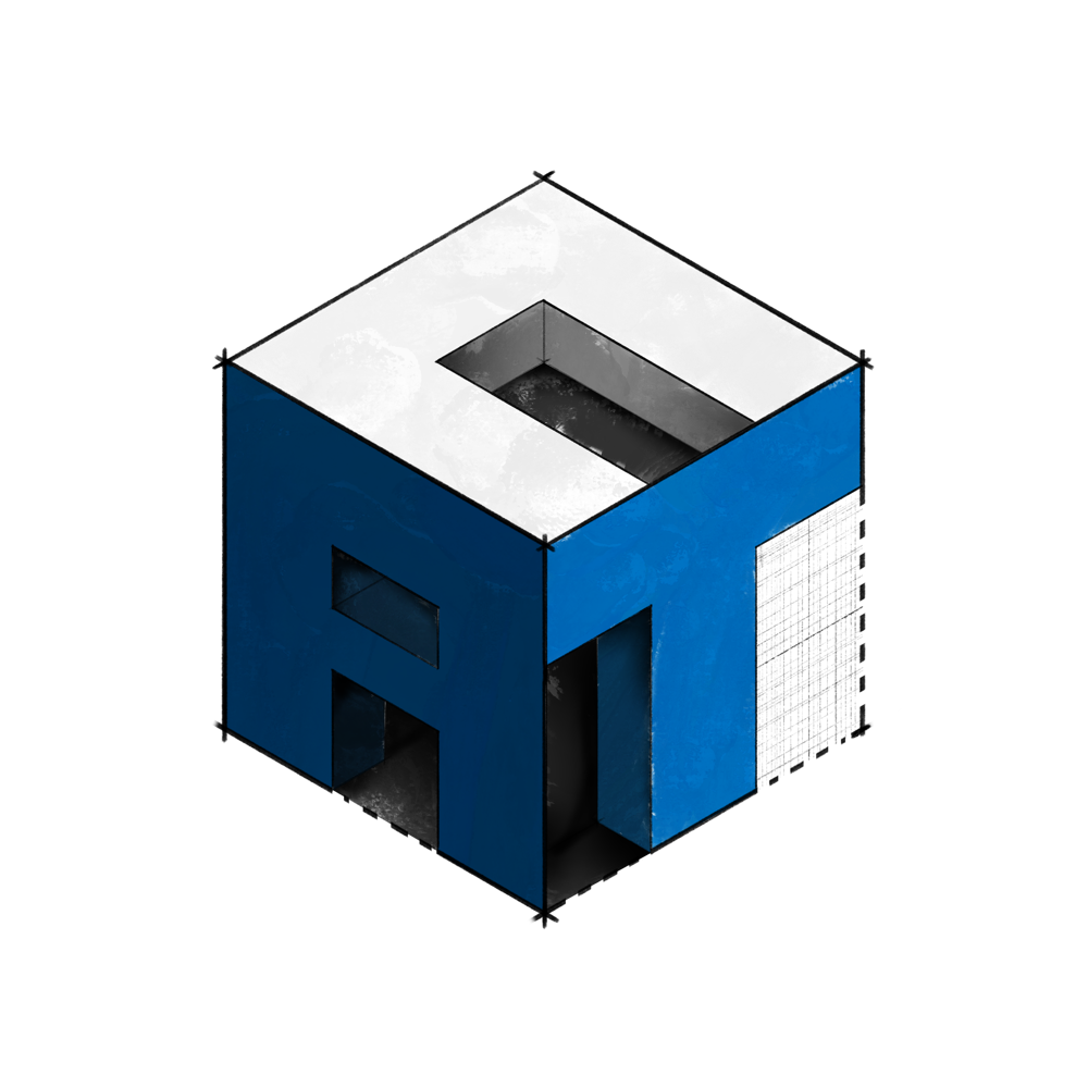 Architectural Technology Club logo designed and hand-drawn by Ian Alkajami