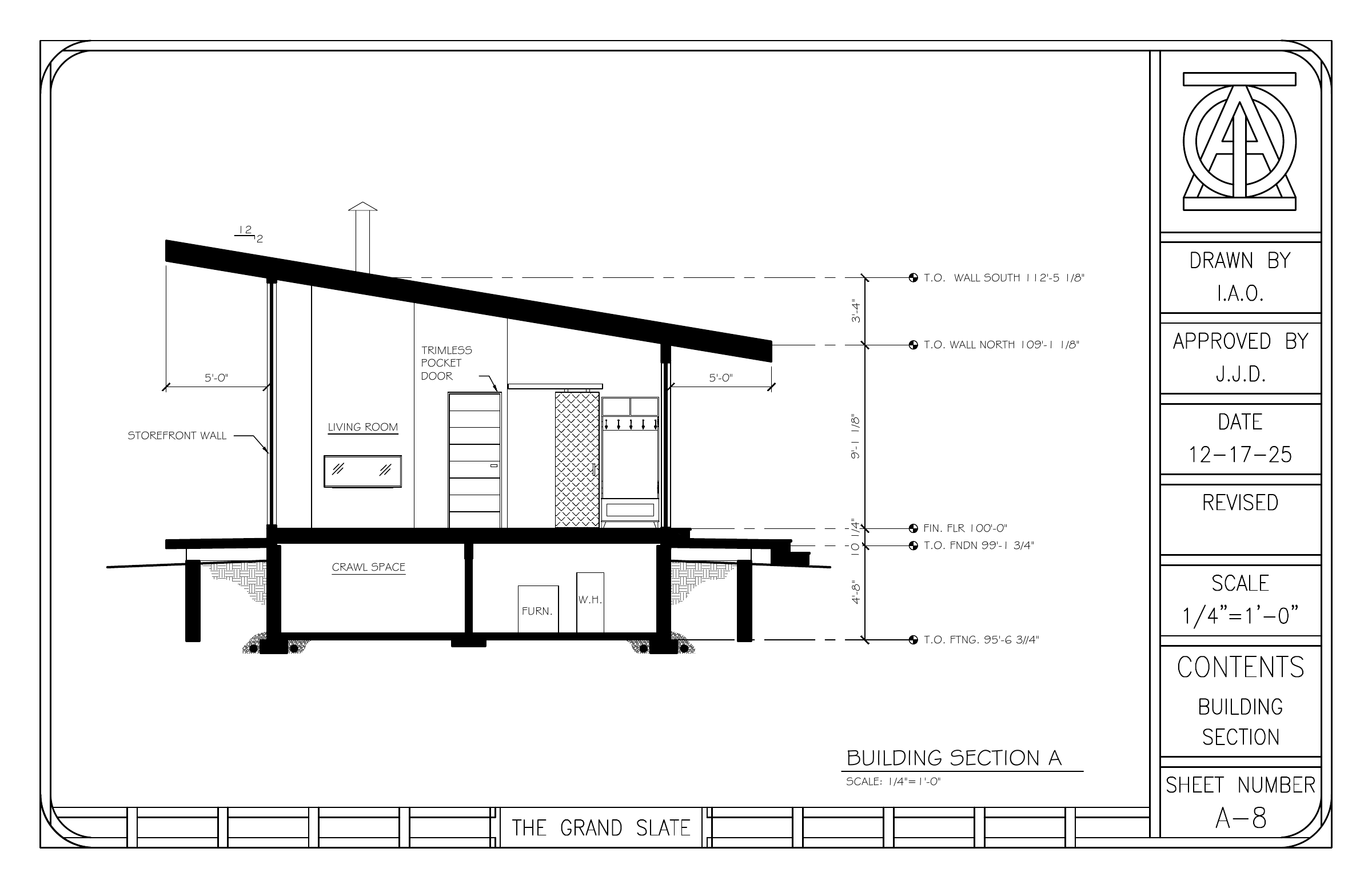 The Slate drawing sheet 8 of 8